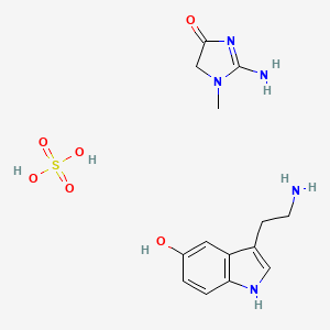 Chemical structure of 4-Hydroxytryptamine Creatinine