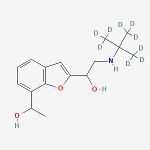 Chemical structure of 1'-Hydroxy bufuralol-d9