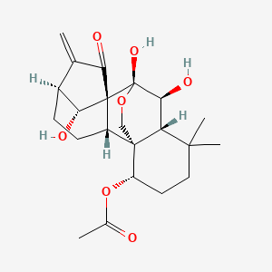 Chemical structure of Lasiokaurin