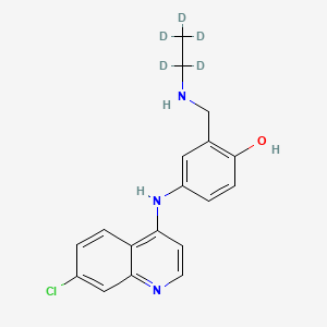 Chemical structure of N-Desethyl amodiaquine-d5