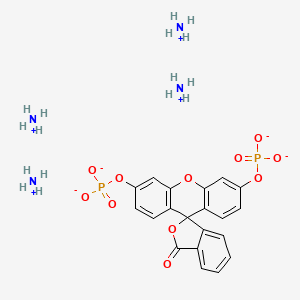 Chemical structure of Fluorescein diphosphate tetraammonium
