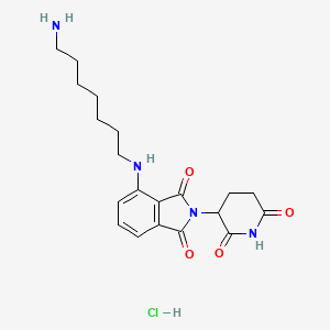 Chemical structure of Pomalidomide-C7-NH2 hydrochloride