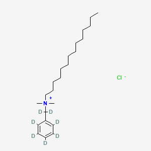 Chemical structure of Benzyldimethyltetradecylammonium-d7 chloride