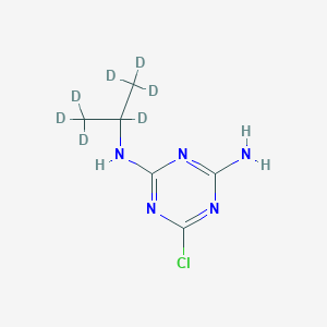 Chemical structure of Desethylatrazine-d7