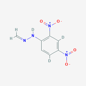 Chemical structure of Formaldehyde 2,4-dinitrophenylhydrazone-d3