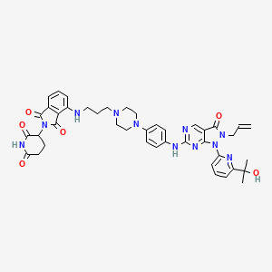 Chemical structure of Pomalidomide-C3-adavosertib