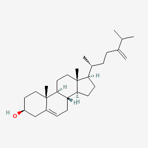Chemical structure of 24-Methylenecholesterol