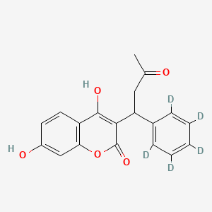 Chemical structure of 7-Hydroxywarfarin-d5