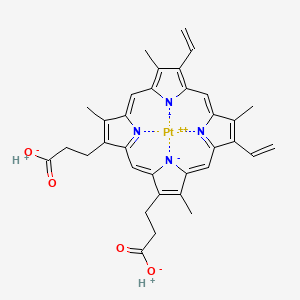 Chemical structure of Pt(II) protoporphyrin IX