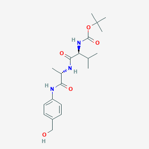 Chemical structure of Boc-Val-Ala-PAB