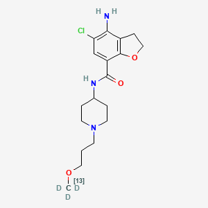 Chemical structure of Prucalopride-13C,d3