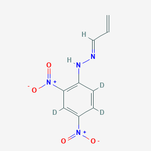 Chemical structure of Acrolein 2,4-dinitrophenylhydrazone-3,5,6-d3