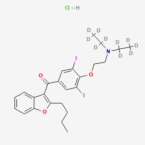 Chemical structure of Amiodarone-d10 hydrochloride