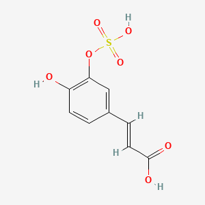 Chemical structure of Homovanillic acid sulfate-d3 sodium