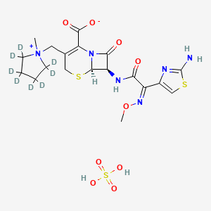 Chemical structure of Cefepime-d8 sulfate