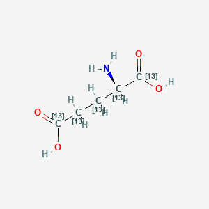 Chemical structure of L-Glutamic acid-13C5