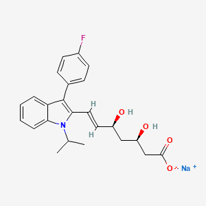 Chemical structure of (3R,5S)-Fluvastatin sodium