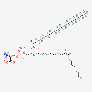 Chemical structure of 16:0-18:1 PS-d31 sodium