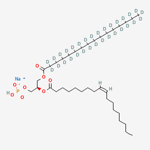 Chemical structure of 16:0-18:1 PA-d31 sodium