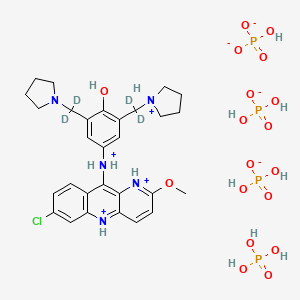 Chemical structure of Pyronaridine-d4 tetraphosphate