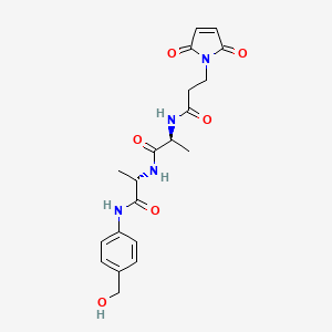 Chemical structure of MP-Ala-Ala-PAB