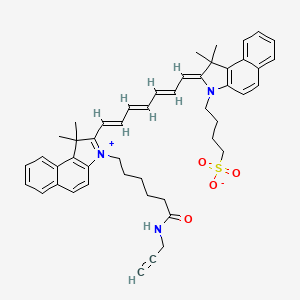 Chemical structure of ICG-alkyne
