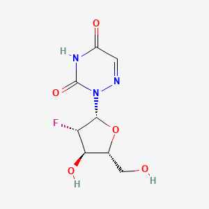 Chemical structure of 2'-Deoxy-2'-fluoro-β-D-arabino-6-azauridine