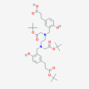 Chemical structure of HBED-CC-tris(tert-butyl ester)
