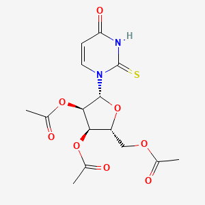 Chemical structure of 2',3',5'-Tri-O-acetyl-2-thiouridine