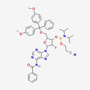 Chemical structure of 2'-Fluoro-2'-deoxy-ara-A-3'-phosphoramidite