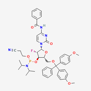 Chemical structure of 2'-Fluoro-2'-deoxy-ara-C-3'-phosphoramidite