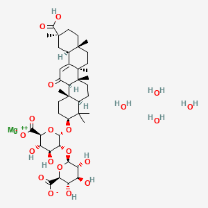 Chemical structure of Magnesium isoglycyrrhizinate hydrate