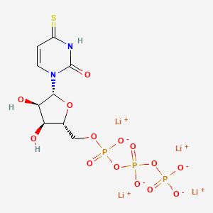 Chemical structure of 4-Thiouridine 5′-triphosphate tetralithium
