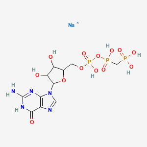 Chemical structure of 5′-Guanylyl methylenediphosphonate sodium