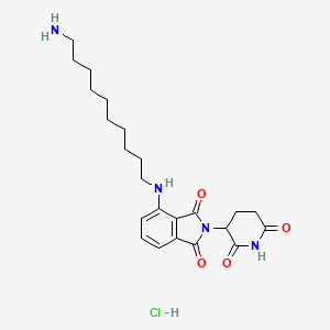Chemical structure of Thalidomide-NH-C10-NH2 hydrochloride