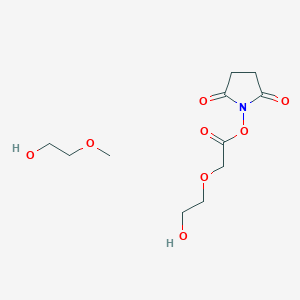 Chemical structure of m-PEG-NHS ester (MW 40000)