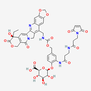 Chemical structure of Mal-Bal-Ph(β-D-Glucose)-7-MAD-MDCPT