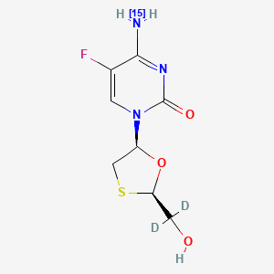 Chemical structure of Emtricitabine-15N,d2