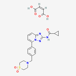 Chemical structure of Filgotinib maleate