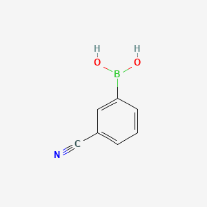 Chemical structure of 3-Cyanophenylboronic acid