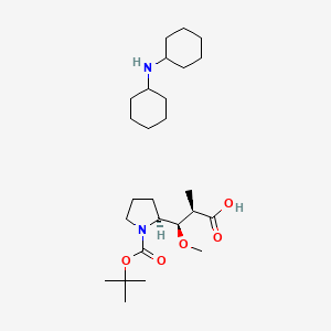 Chemical structure of N-Boc-dolaproine dicyclohexylamine