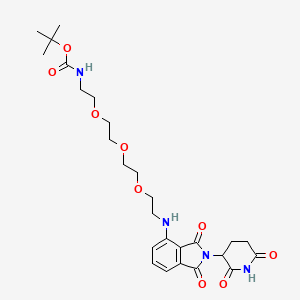 Chemical structure of Pomalidomide-PEG3-NH-Boc