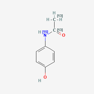 Chemical structure of Acetaminophen-13C2,15N