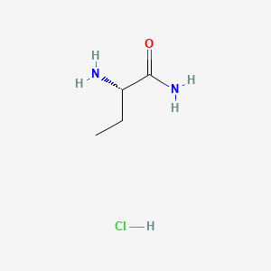Chemical structure of (S)-2-Aminobutyramide hydrochloride
