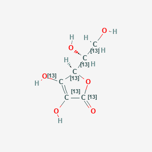 Chemical structure of L-Ascorbic acid-13C6