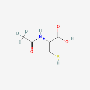 Chemical structure of Acetylcysteine-d3