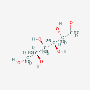 Chemical structure of D-Glucose-13C6,d7