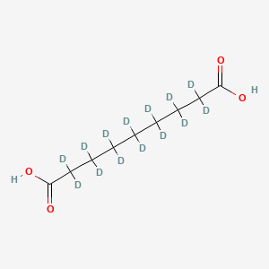 Chemical structure of Azelaic acid-d14