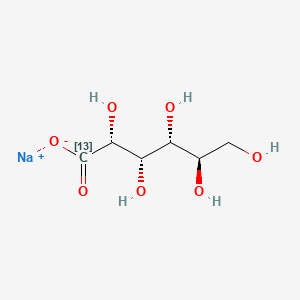 Chemical structure of Gluconate-1-13C sodium