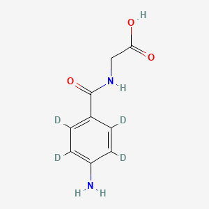 Chemical structure of 4-Aminohippuric acid-d4